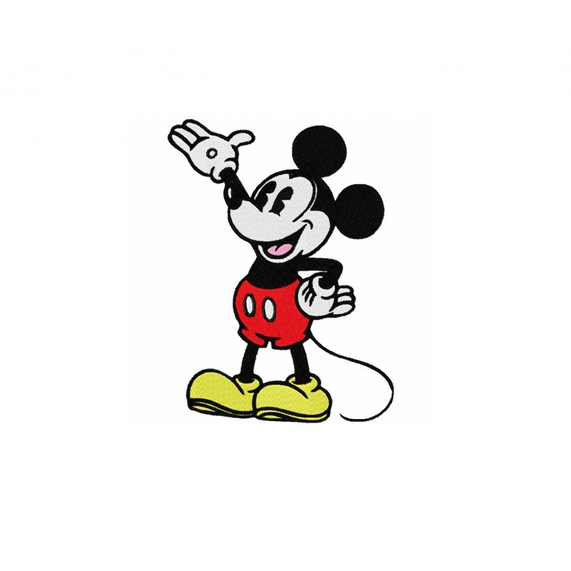 Vintage Mickey Mouse Embroidery Design