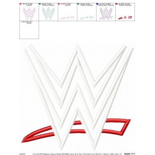WWE Logo Applique Design