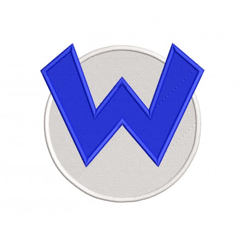 Wario W Embroidery Design Embr