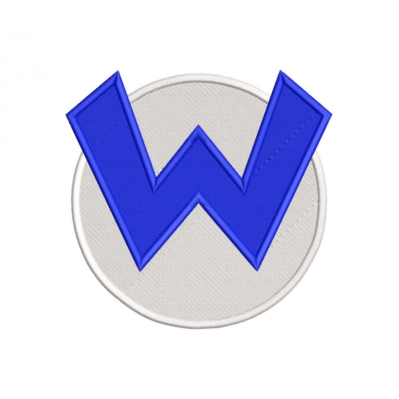 Wario W Embroidery Design Embr