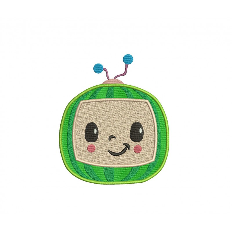 Watermelon TV Box CoComelon Logo Embroidery Design