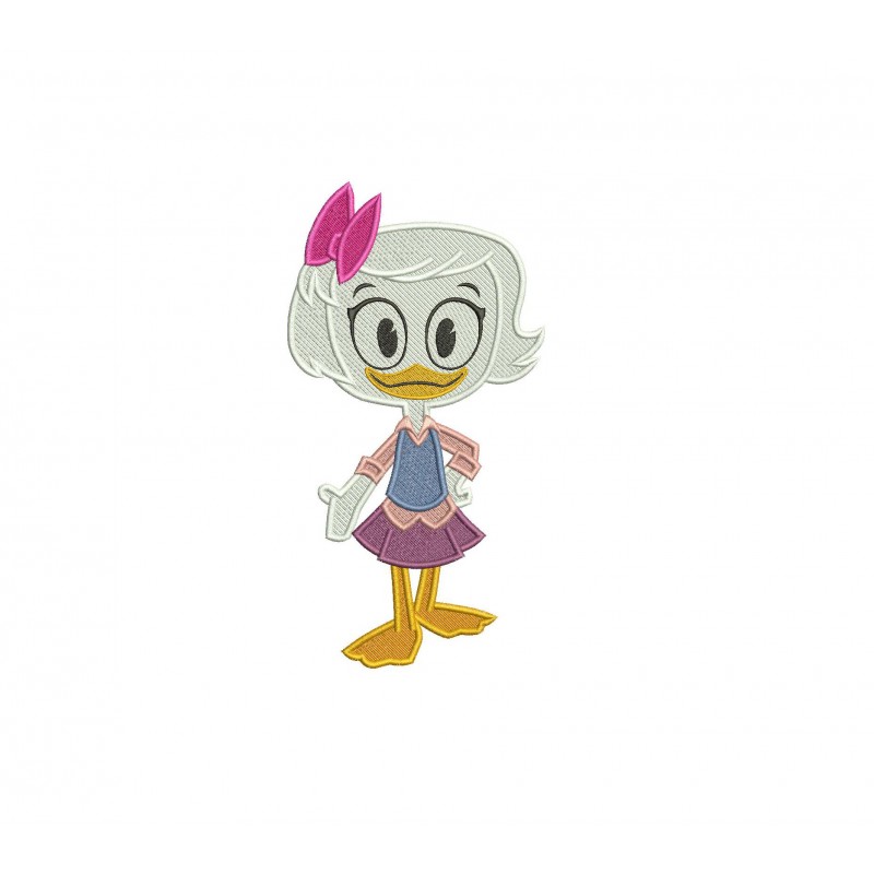 Webby Ducktales Filled Stitch Embroidery Design