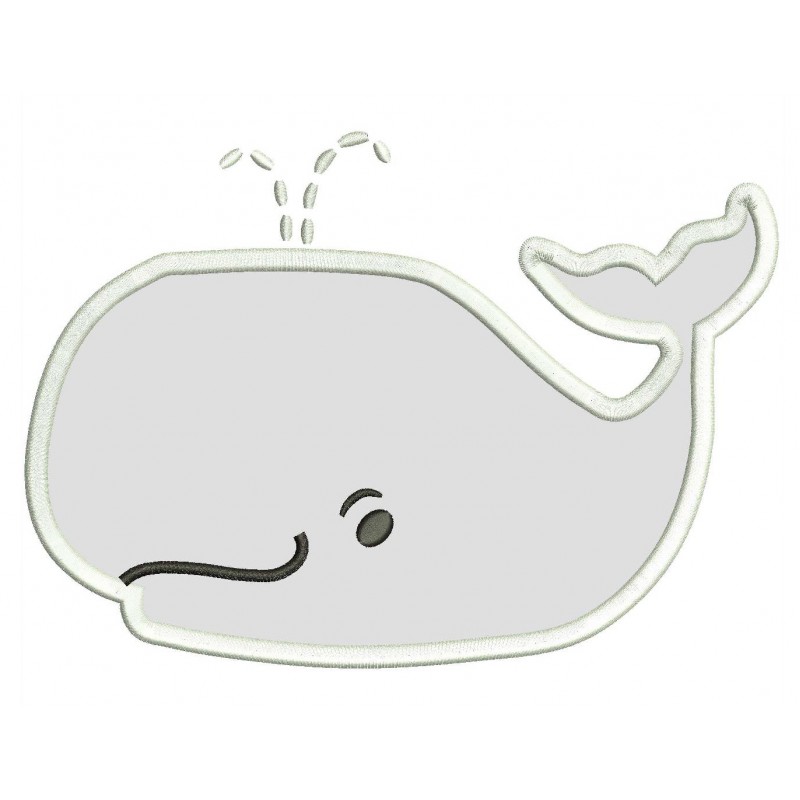 Whale Applique Design