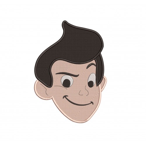 Wilbur Robinson Head Filling Stitch Embroidery Design