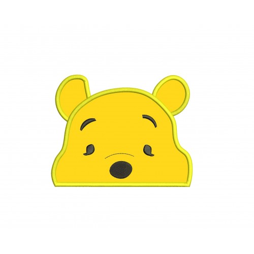 Winnie the Pooh Peeker Applique Design