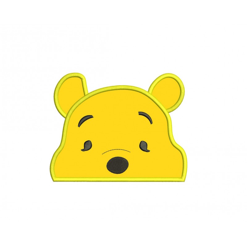 Winnie the Pooh Peeker Applique Design