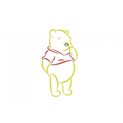 Winnie the Pooh Sketch Embroidery Design