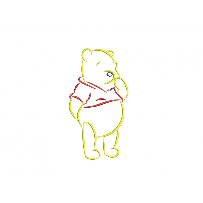 Winnie the Pooh Sketch Embroidery Design