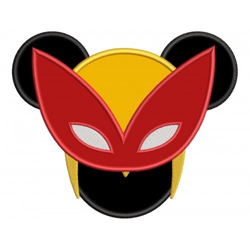 Wolverine Mickey Ears Applique Design Embr