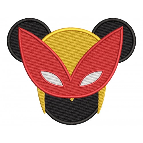 Wolverine Mickey Ears Embroidery Design Embr