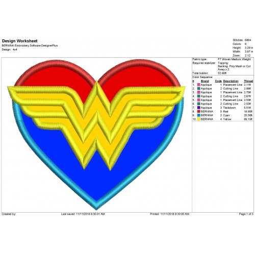 Wonder Woman Applique Design Wonder Woman Heart Supergirl Applique