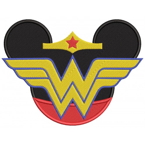 Wonder Woman Minnie Embroidery Design Embr