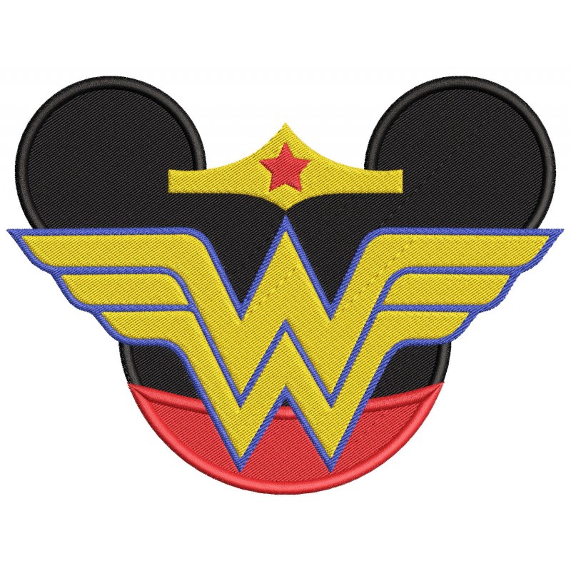Wonder Woman Minnie Embroidery Design Embr