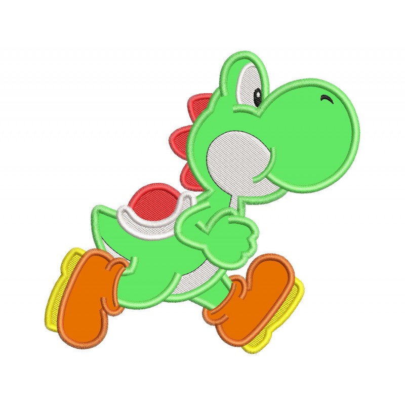 Yoshi Super Mario Applique Design Embr