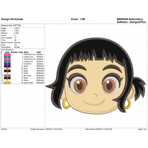 Zoey Kpop Applique Design