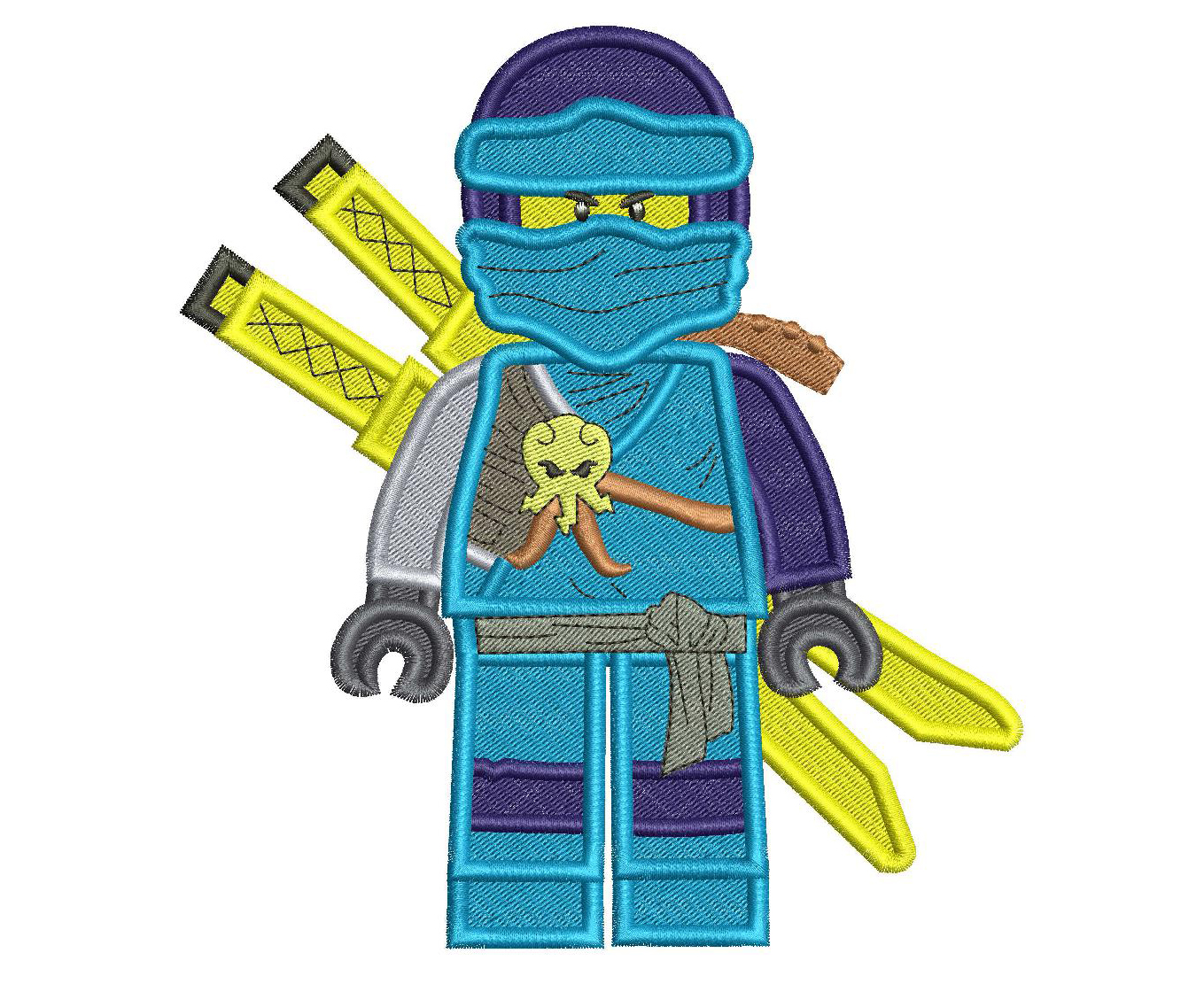 Lego Ninjago Embroidery Design